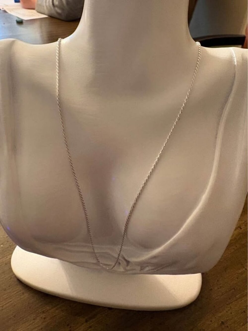 NEW 925 Sterling Silver Twisted Rope Chain Necklace 20" 1.2mm 3.5g Italy